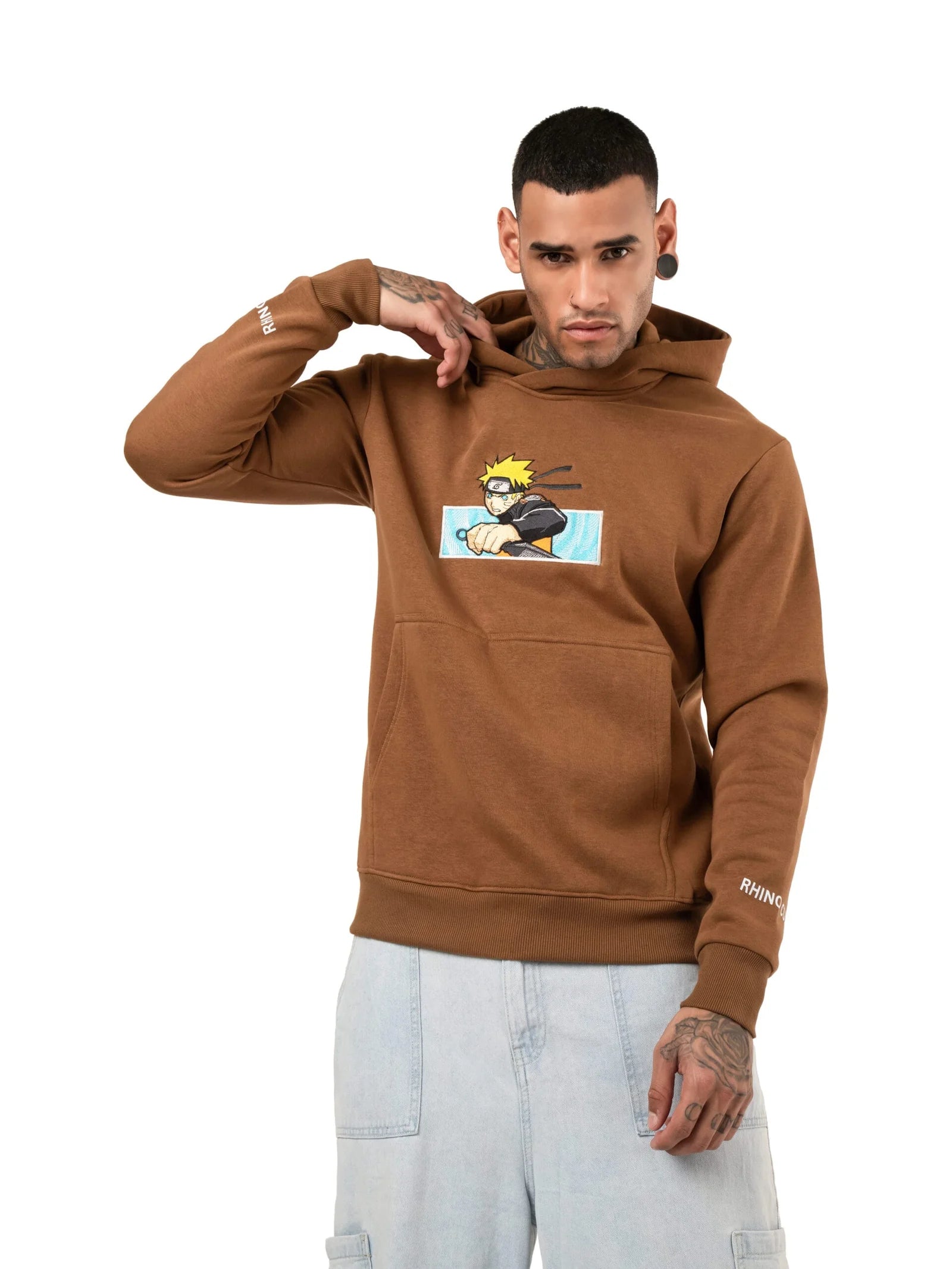 Naruto's Nine-Tails Chakra Embroidery Hoodie %%page%% %%sitename