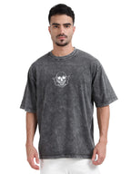 Dark Acid Wash Sinister Symphony Oversize T-shirt