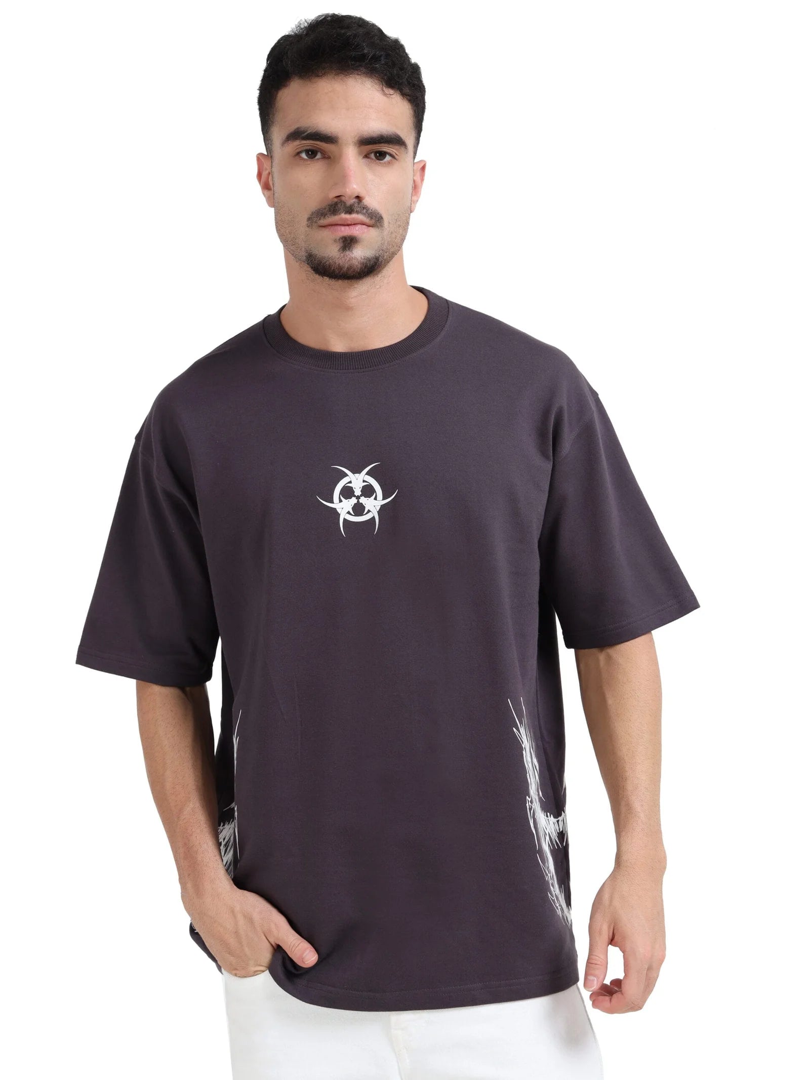 Dark Plum Toxic Triad Oversize T-shirt