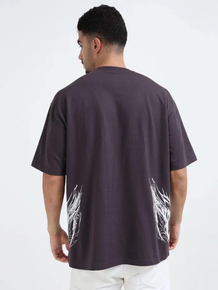 Dark Plum Toxic Triad Oversize T-shirt