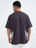 Dark Plum Toxic Triad Oversize T-shirt