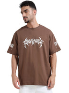 Brown Trust issue Oversize T-shirt