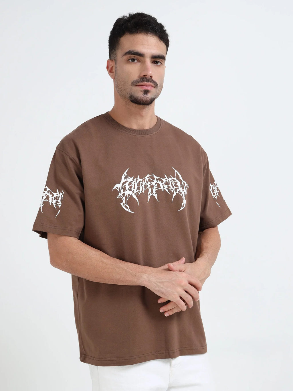 Brown Trust issue Oversize T-shirt