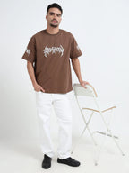 Brown Trust issue Oversize T-shirt