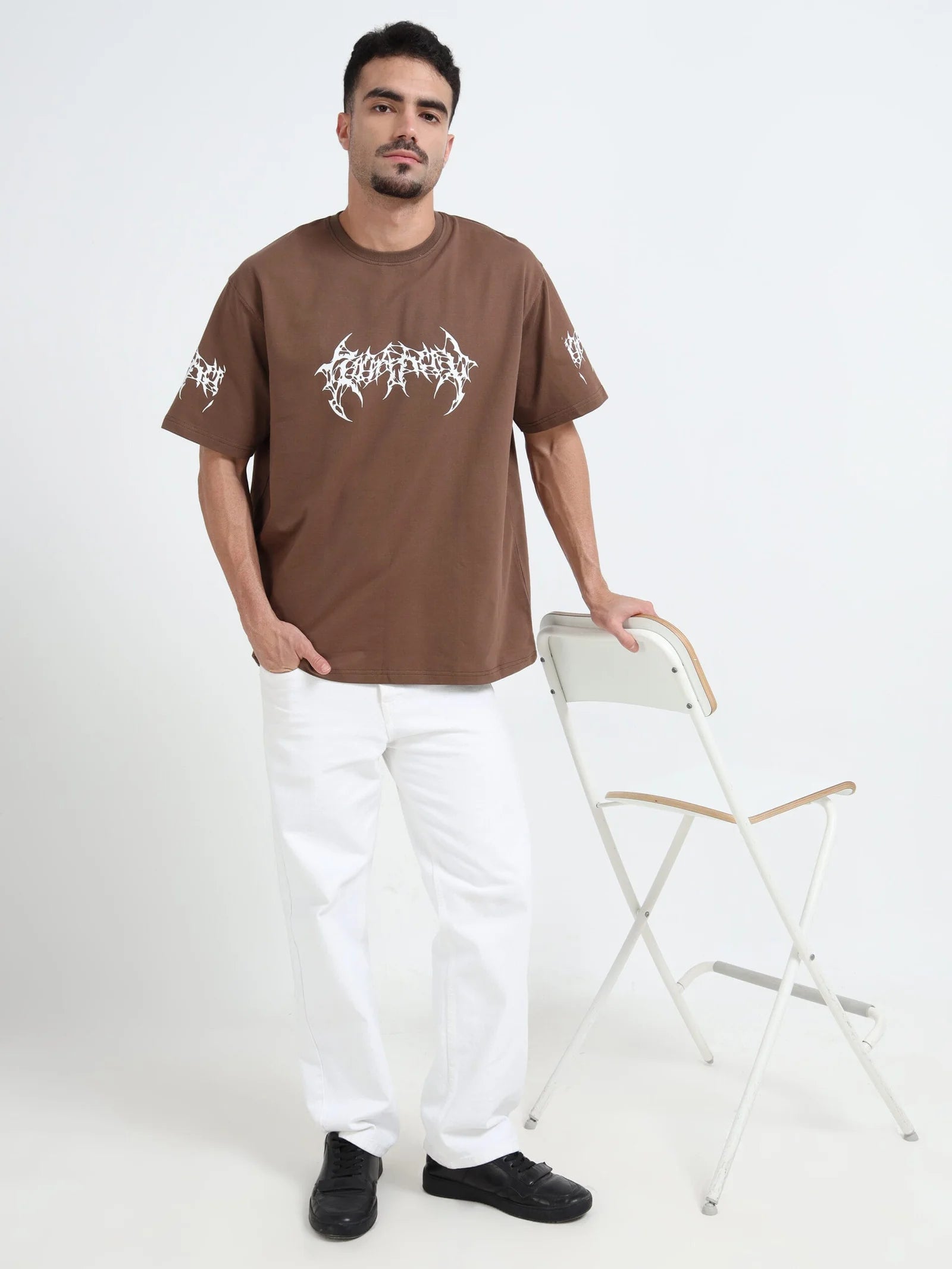 Brown Trust issue Oversize T-shirt