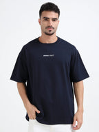 Rhino Cult Essential Navy Blue Oversize Tee