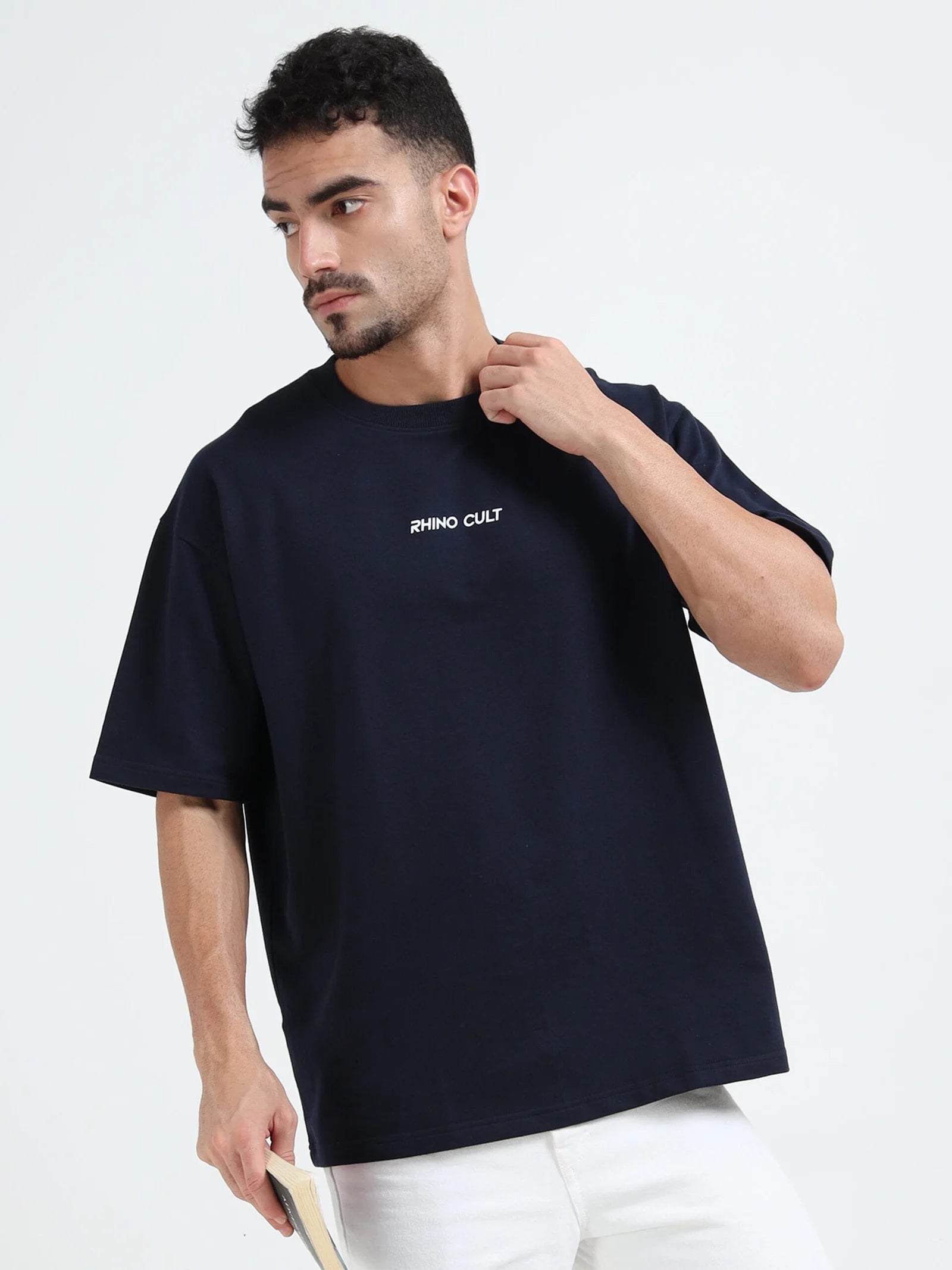 Rhino Cult Essential Navy Blue Oversize Tee