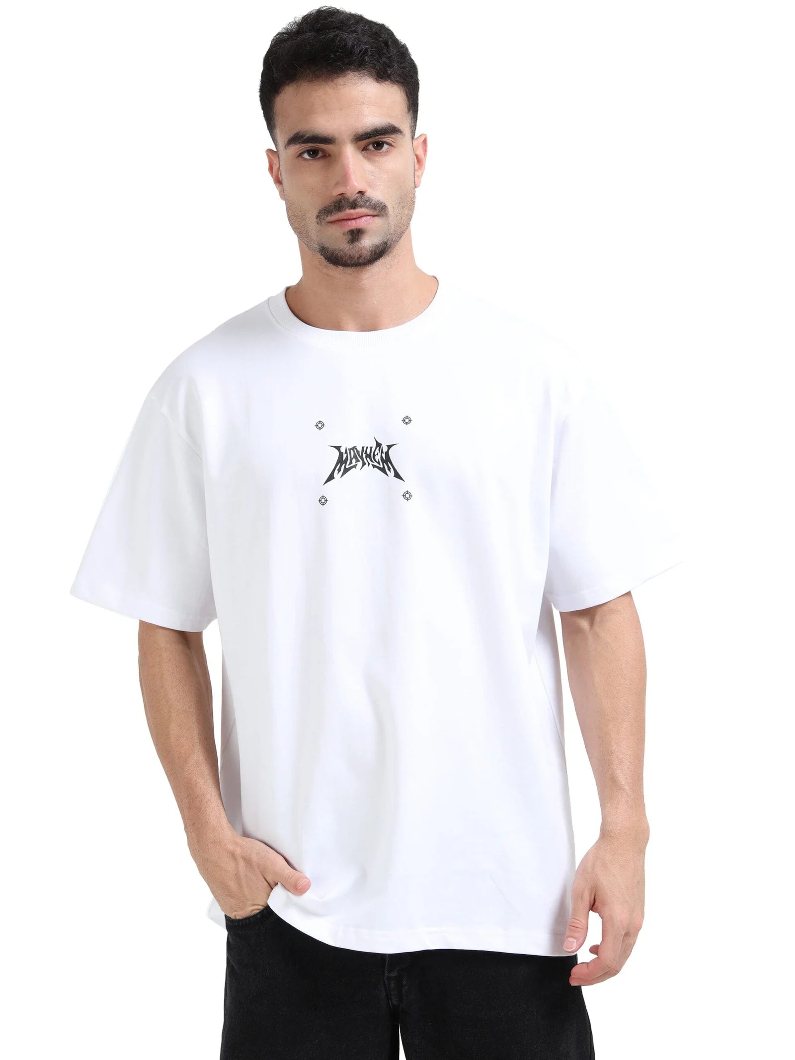 The White Cyberpunk Edge Oversize T-shirt