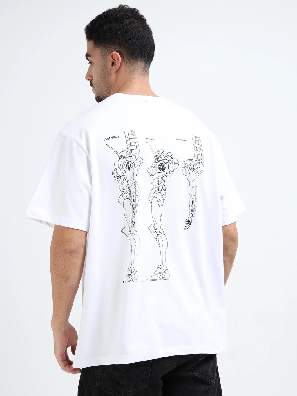 The White Cyberpunk Edge Oversize T-shirt