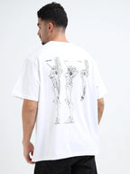 The White Cyberpunk Edge Oversize T-shirt