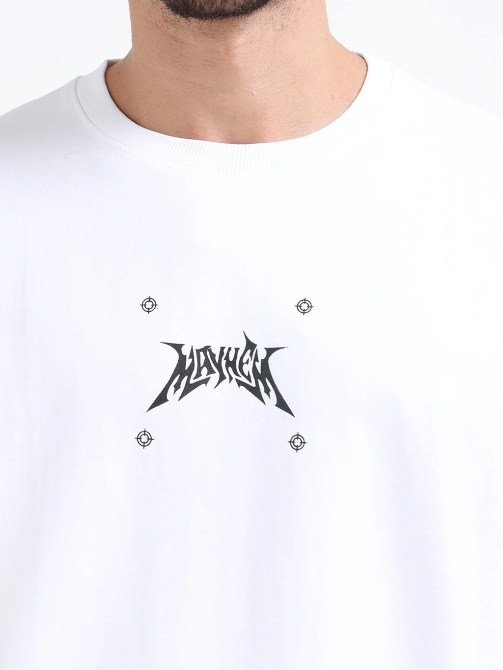 The White Cyberpunk Edge Oversize T-shirt