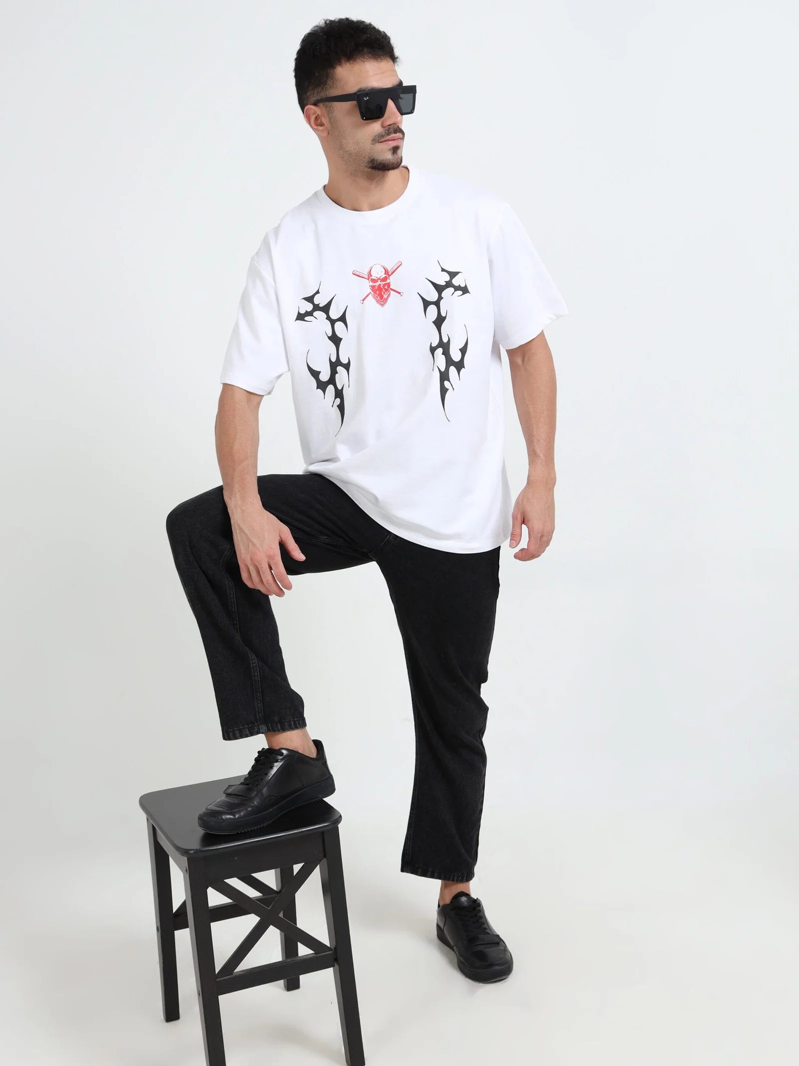 White Neon Navigator Oversize T-shirt