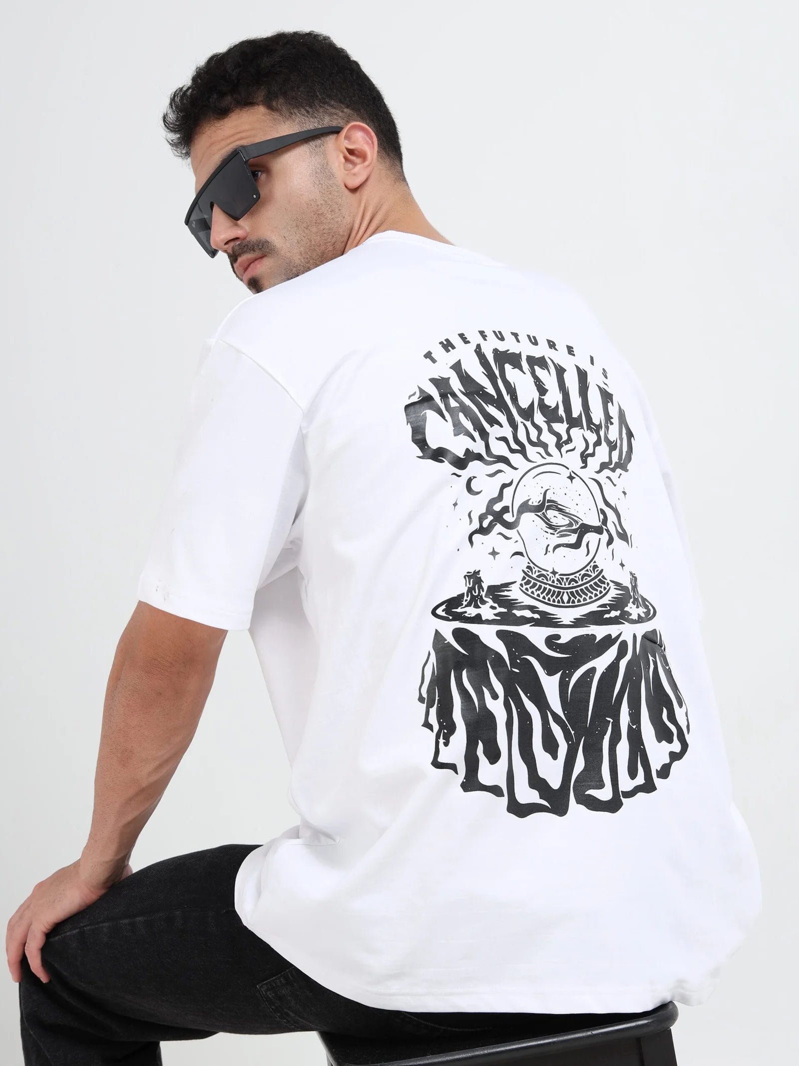 White Neon Navigator Oversize T-shirt