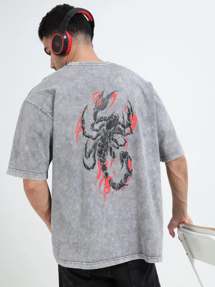 Acid Wash Crab Voyager Oversize T-shirt