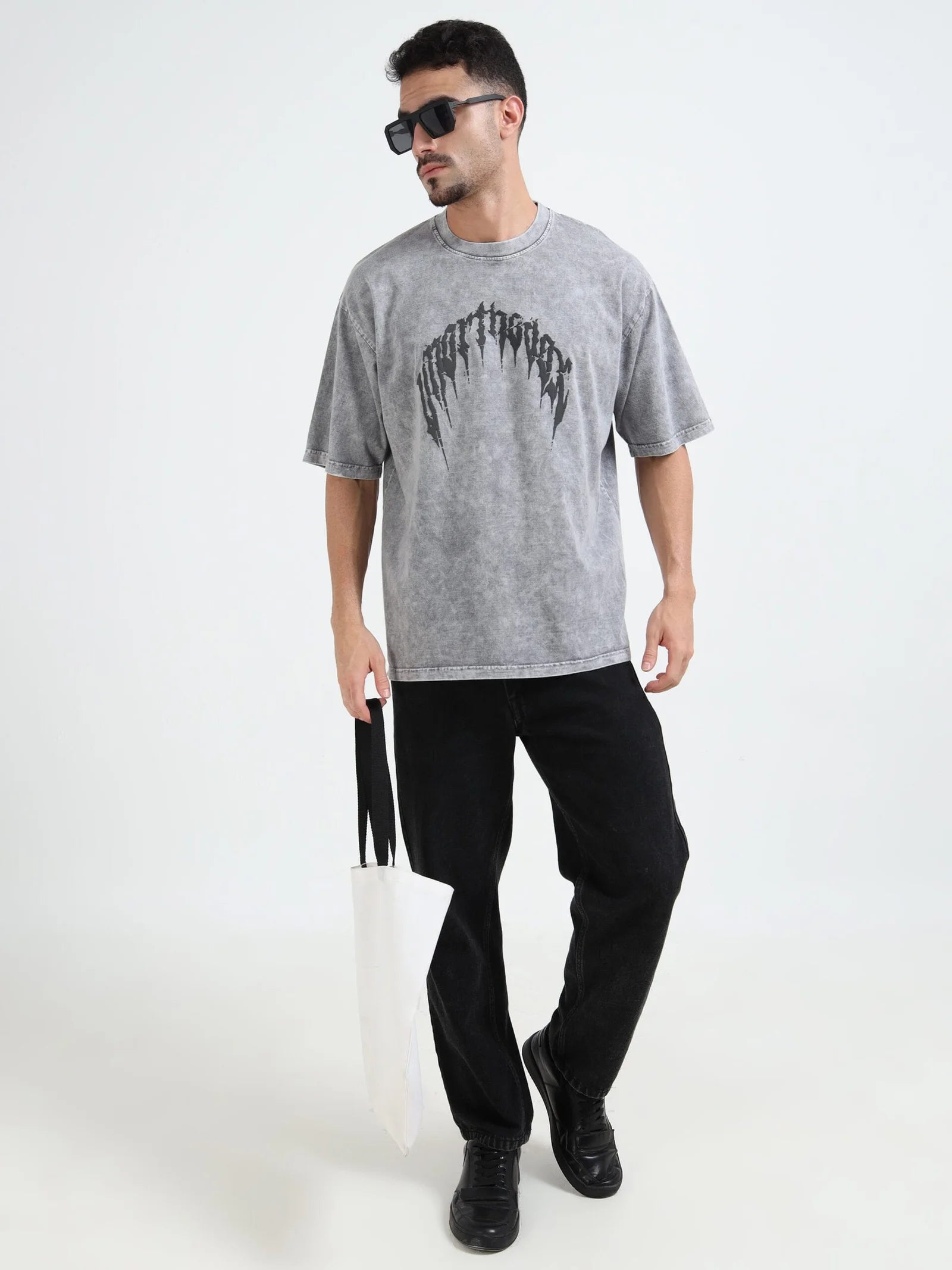 Acid Wash Heartthrob Icicle Oversized T-Shirt