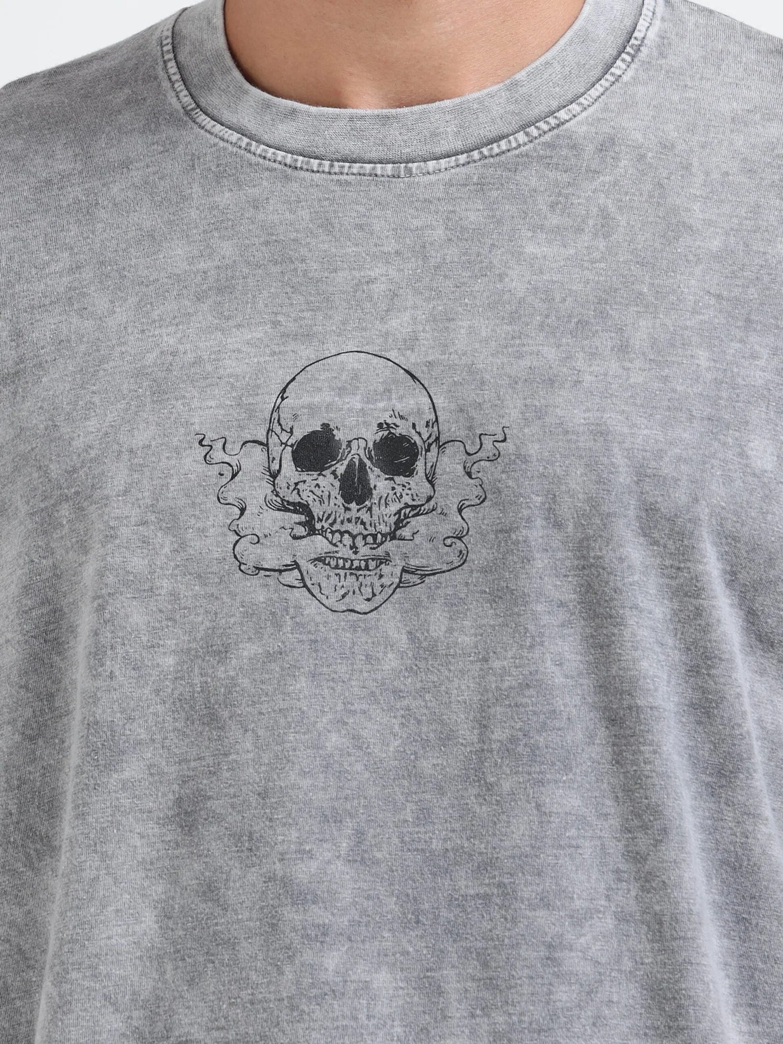 Acid Wash Sinister Symphony Oversize T-shirt