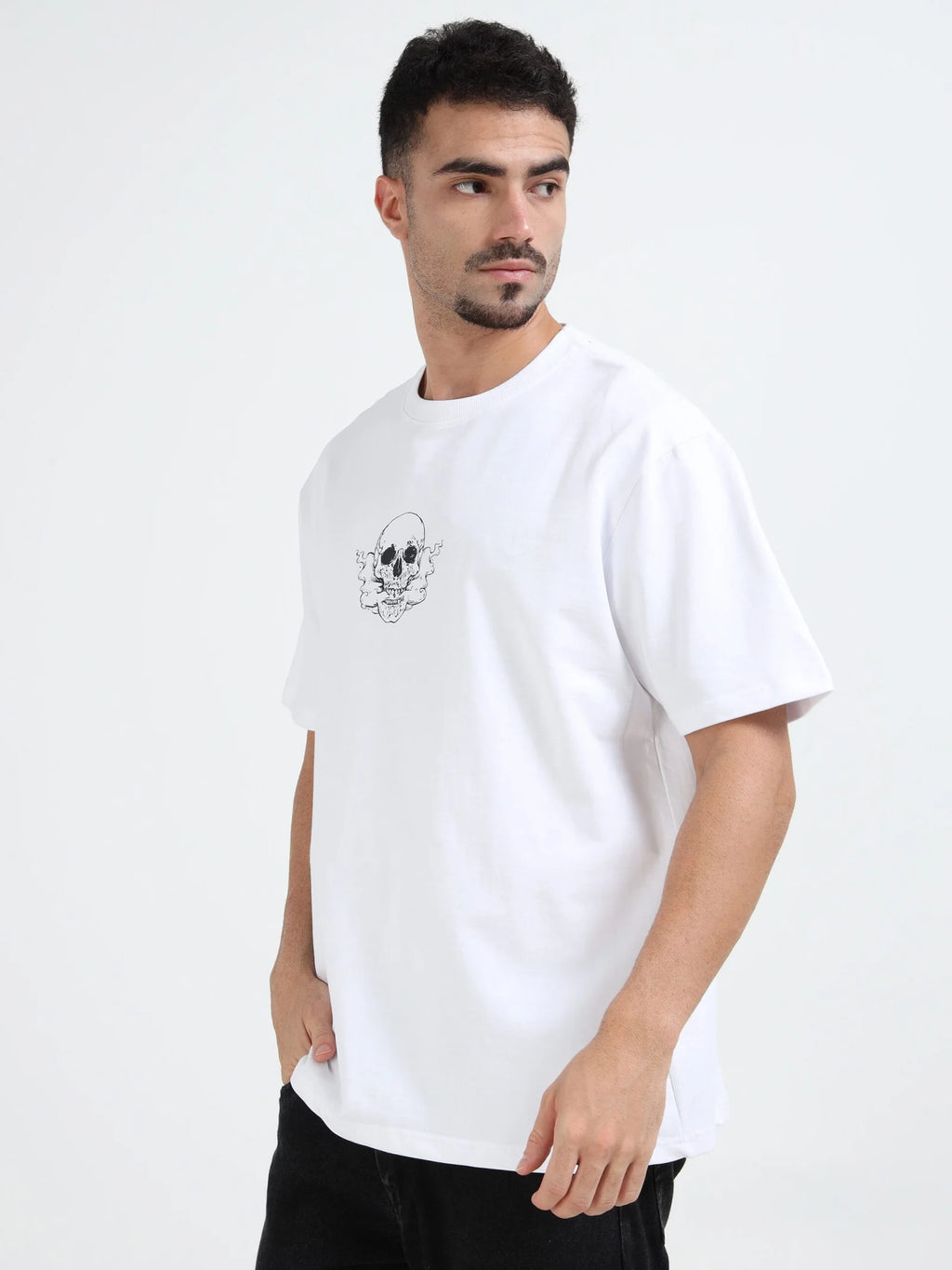 White Sinister Symphony Oversize T-shirt