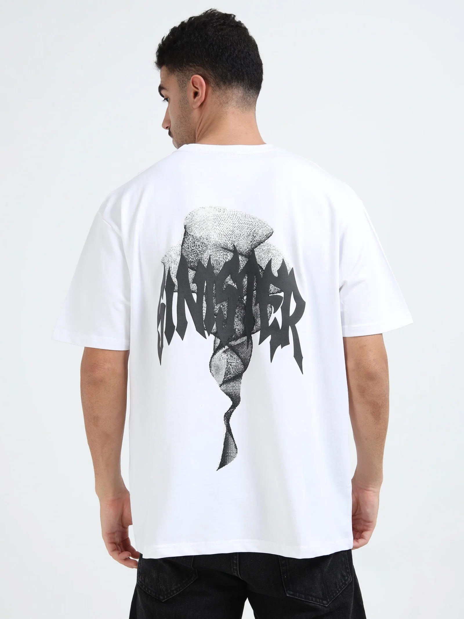 White Sinister Symphony Oversize T-shirt