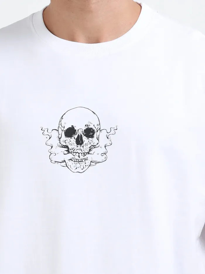 White Sinister Symphony Oversize T-shirt