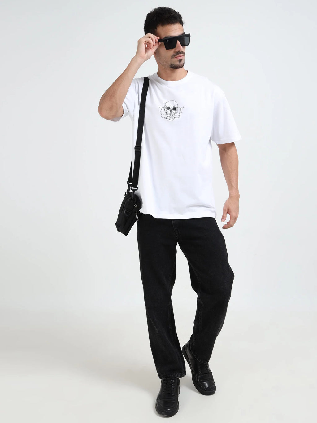 White Sinister Symphony Oversize T-shirt