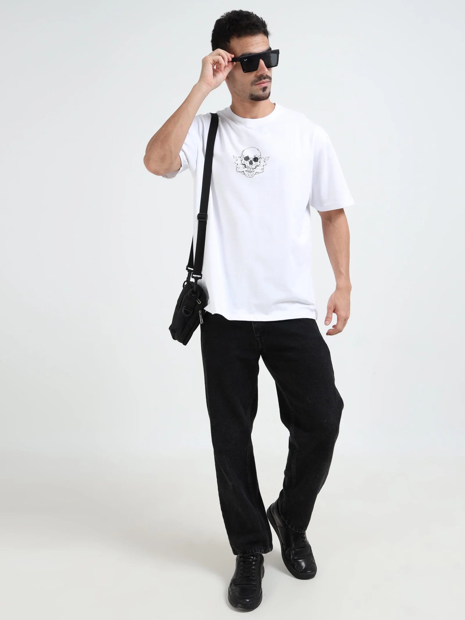 White Sinister Symphony Oversize T-shirt