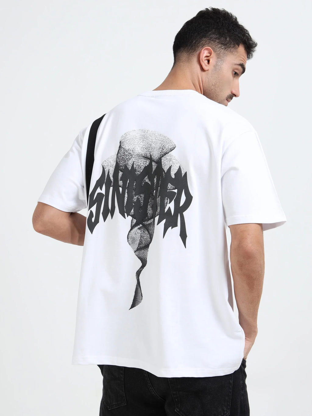 White Sinister Symphony Oversize T-shirt