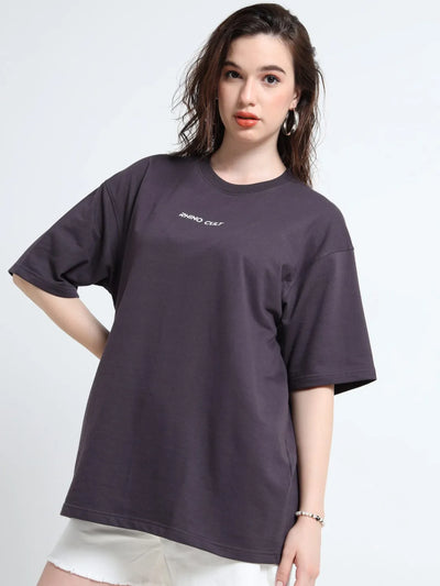Rhino Cult Essential Dark Plum Oversize Tee