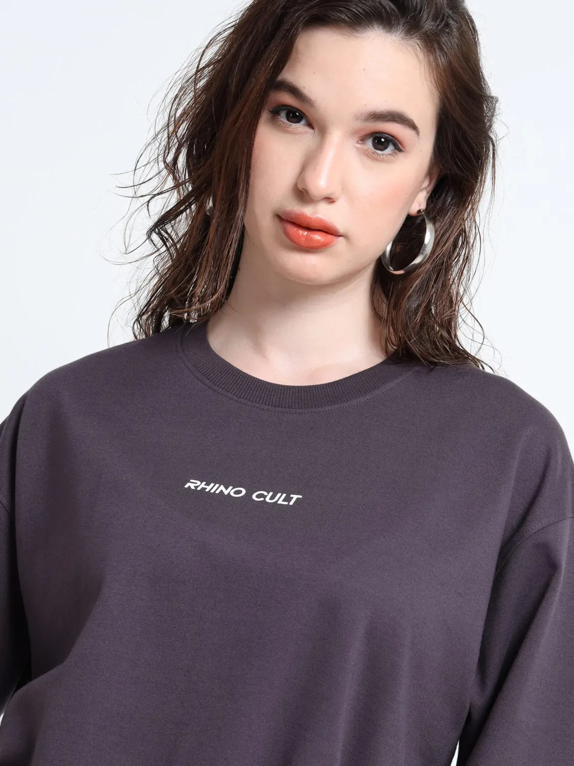 Rhino Cult Essential Dark Plum Oversize Tee
