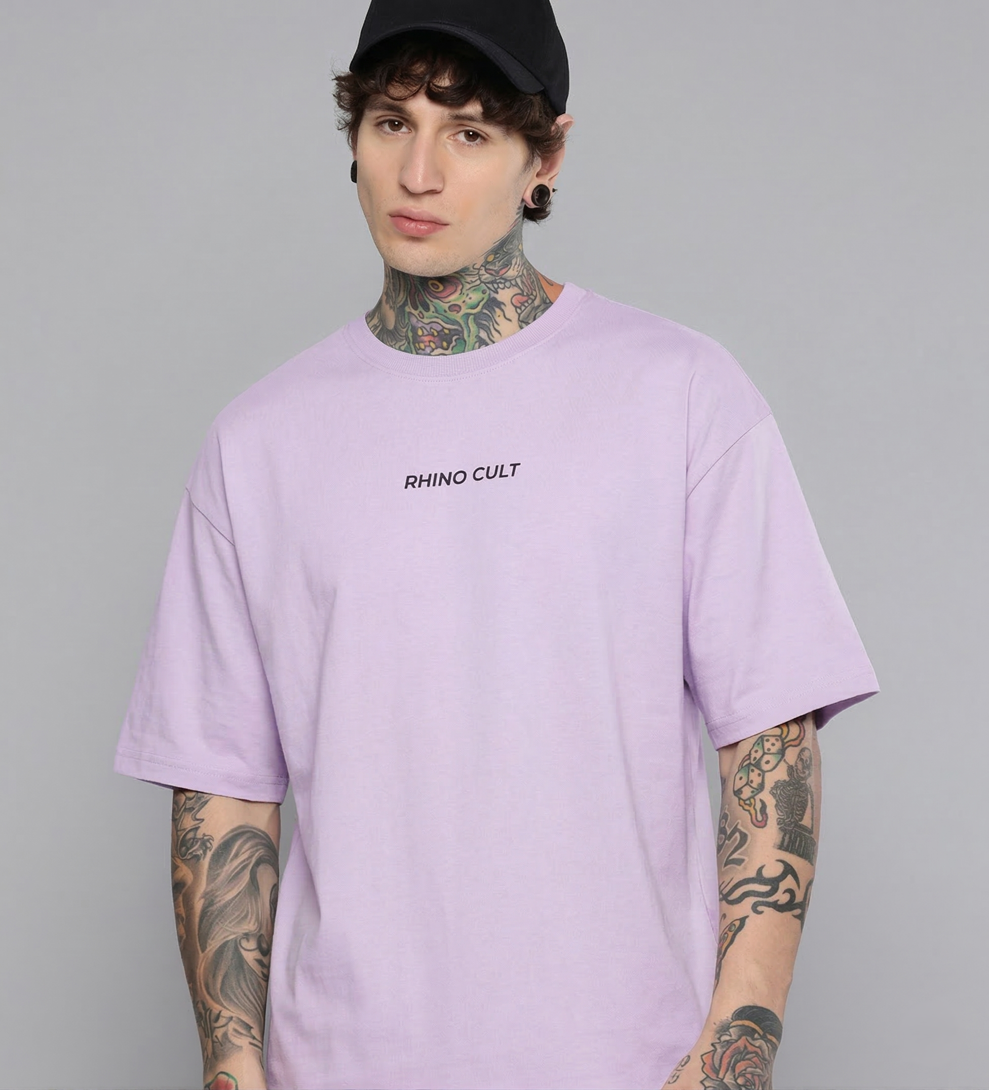 Rhino Cult Essential Lavender Oversize Tee