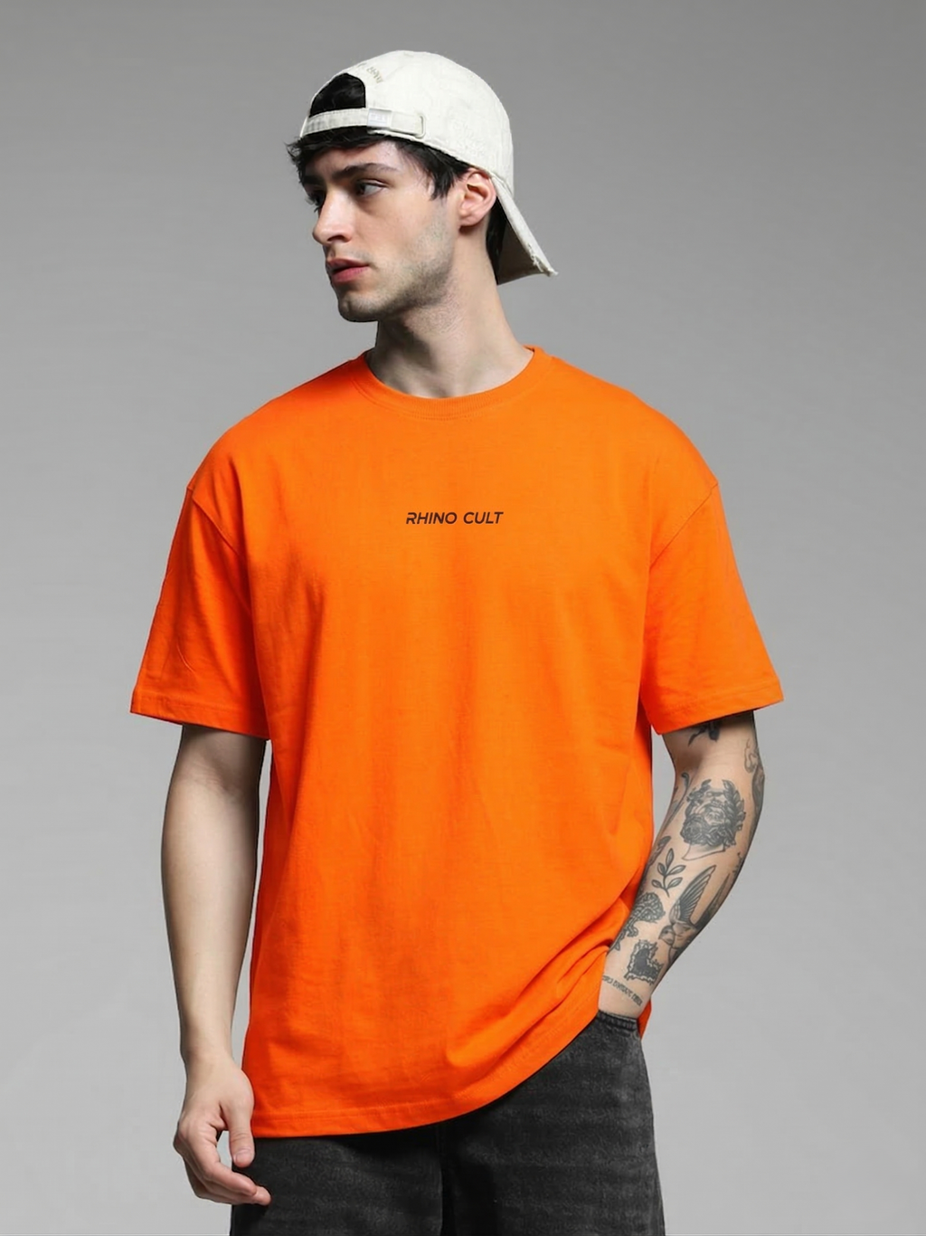 Rhino Cult Essential Orange Oversize Tee
