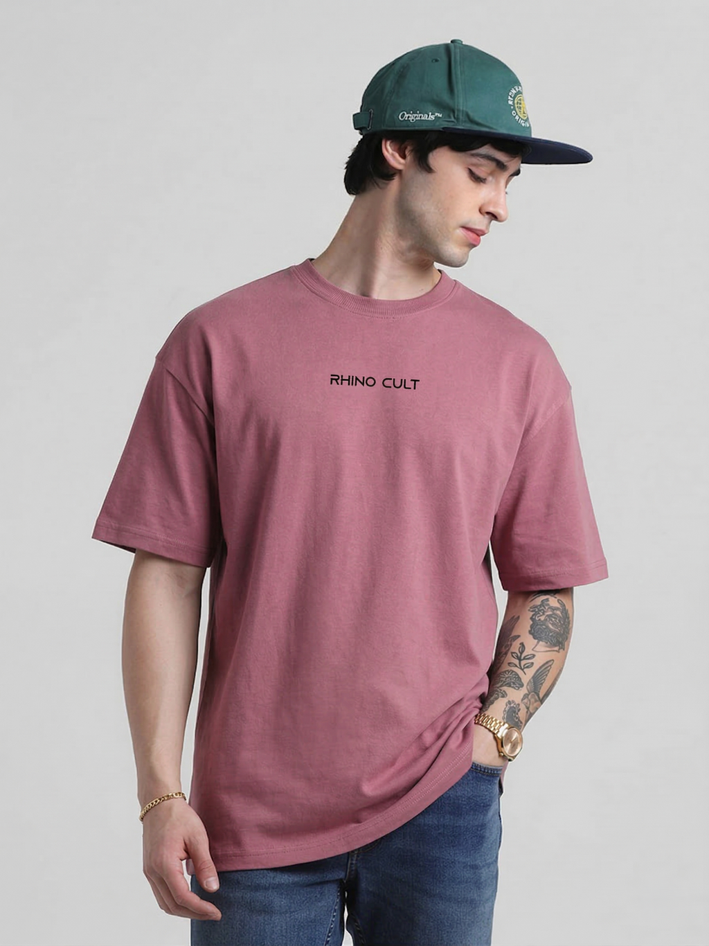 Rhino Cult Essential Light Pink Oversize Tee