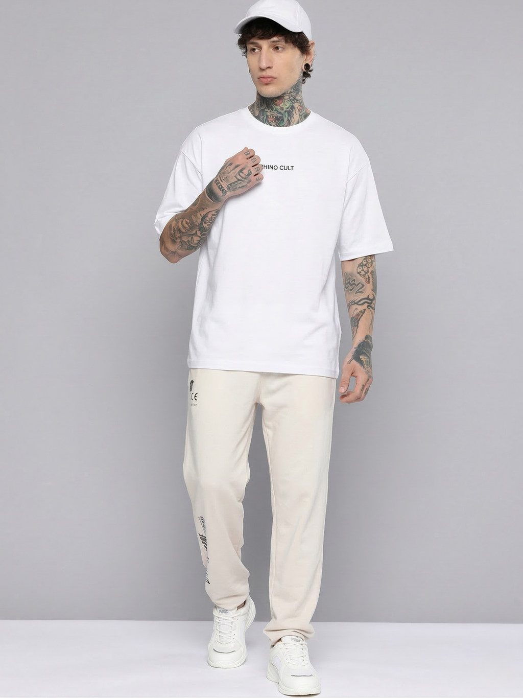 Rhino Cult Essential White Oversize Tee