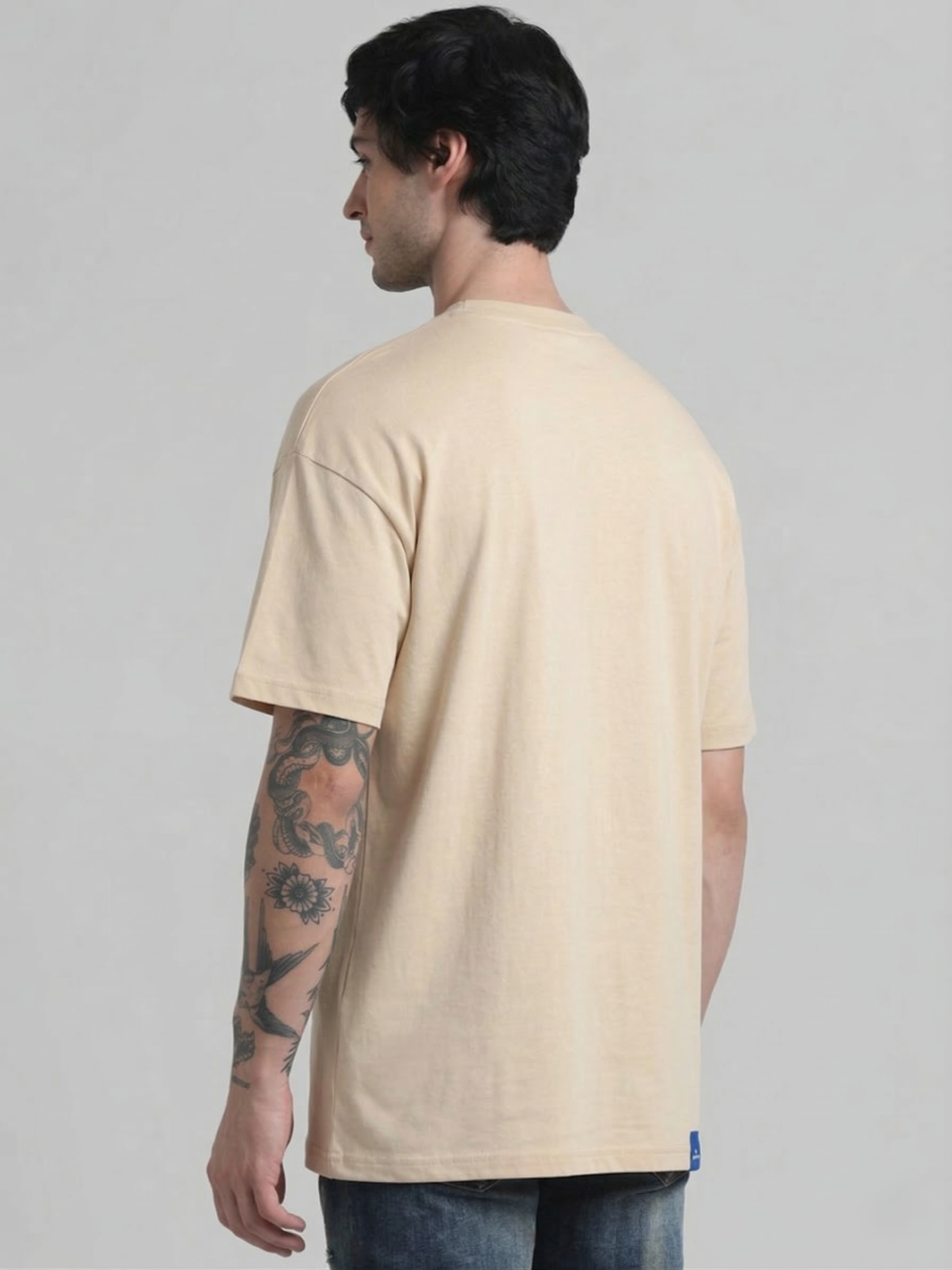 Rhino Cult Essential Biege Oversize Tee