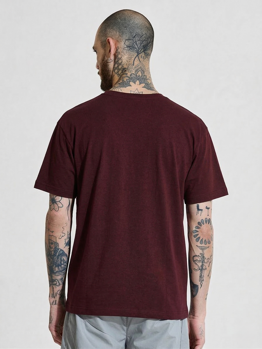 Rhino Cult Essential Red Wine Oversize Tee