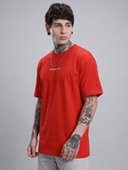 Rhino Cult Essential Red Oversize Tee