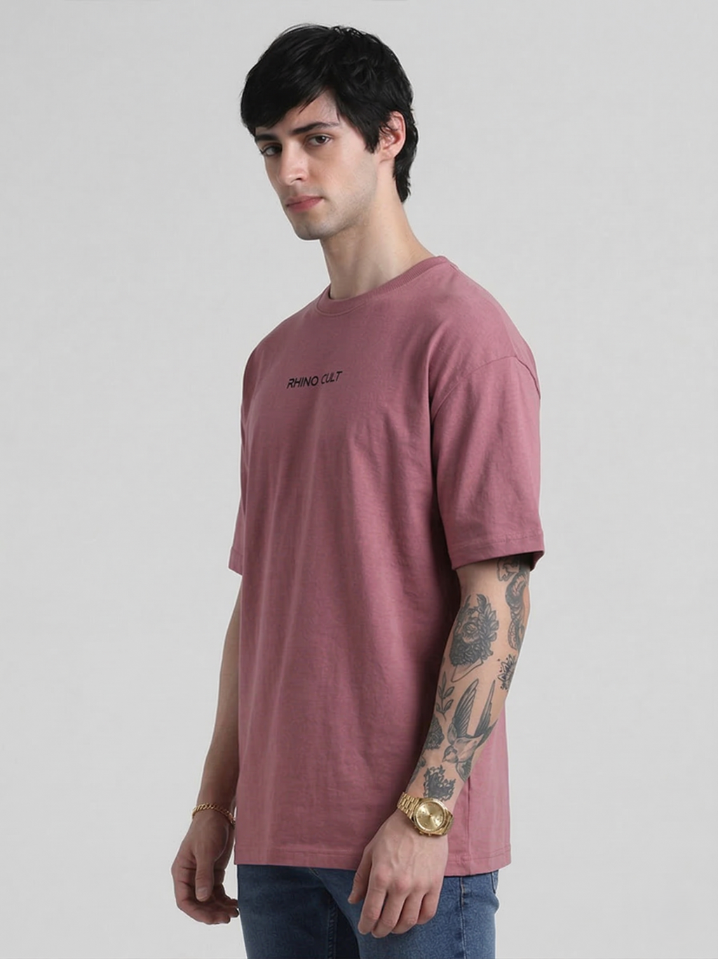 Rhino Cult Essential Light Pink Oversize Tee