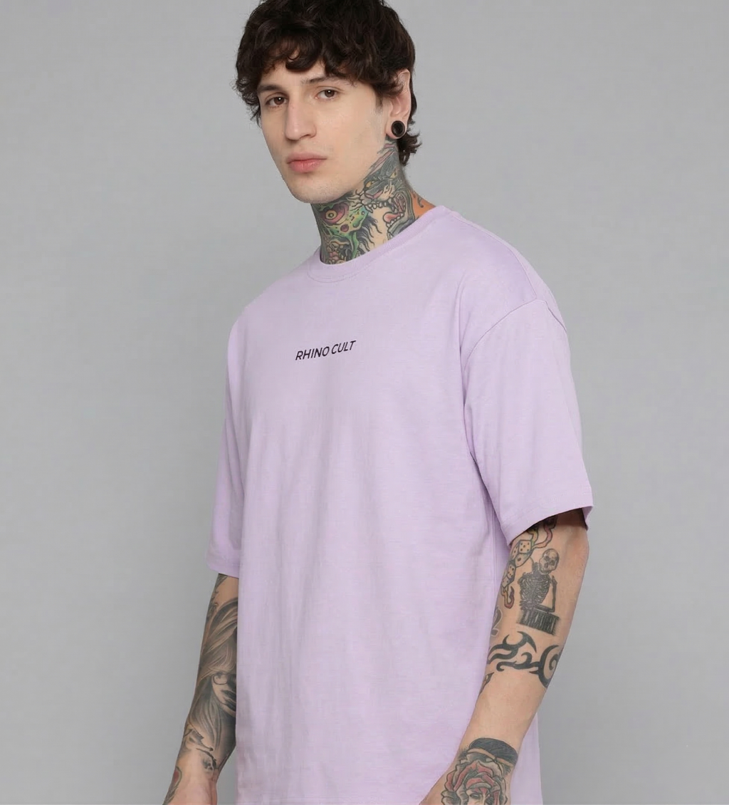 Rhino Cult Essential Lavender Oversize Tee