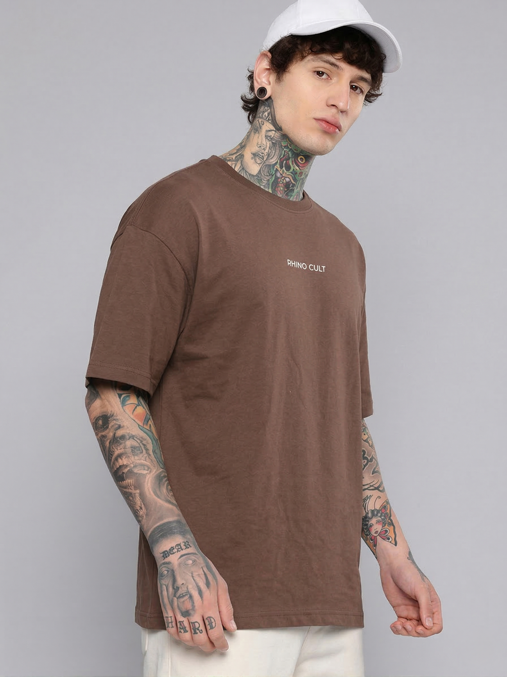 Rhino Cult Essential Coffee Oversize Tee