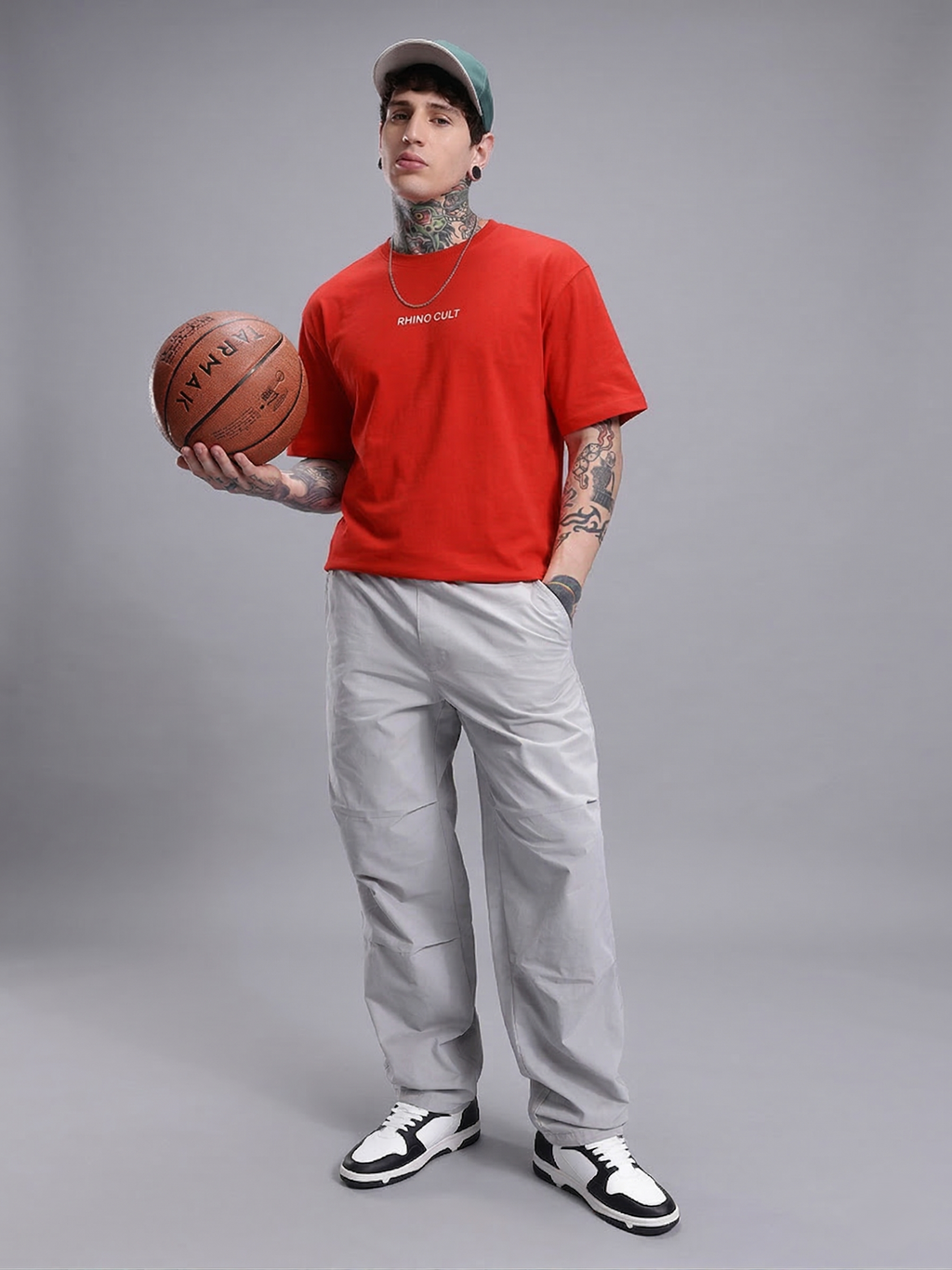 Rhino Cult Essential Red Oversize Tee