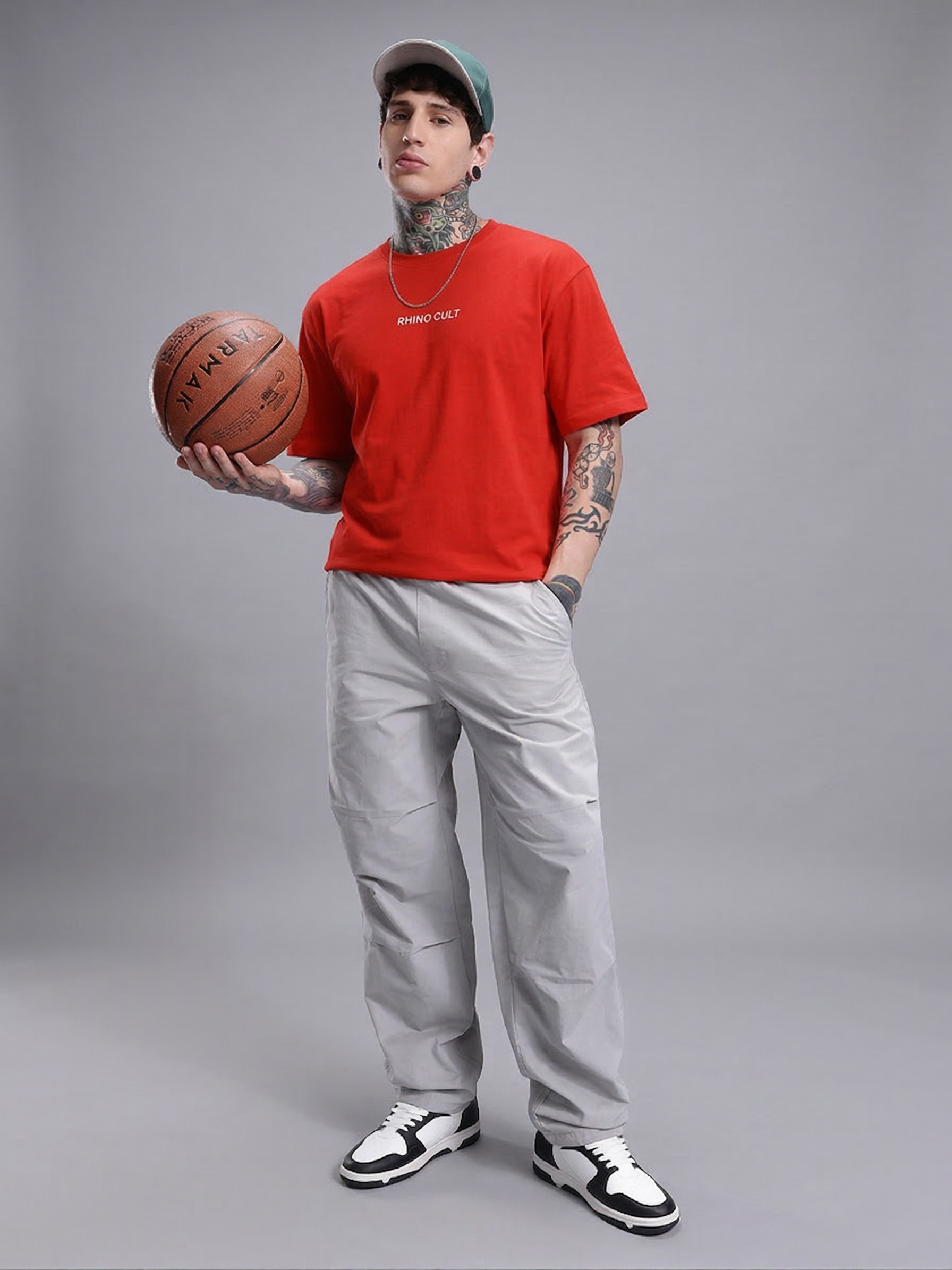 Rhino Cult Essential Red Oversize Tee