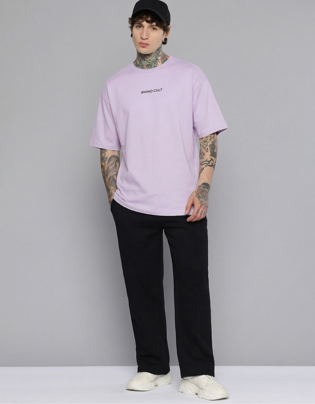 Rhino Cult Essential Lavender Oversize Tee