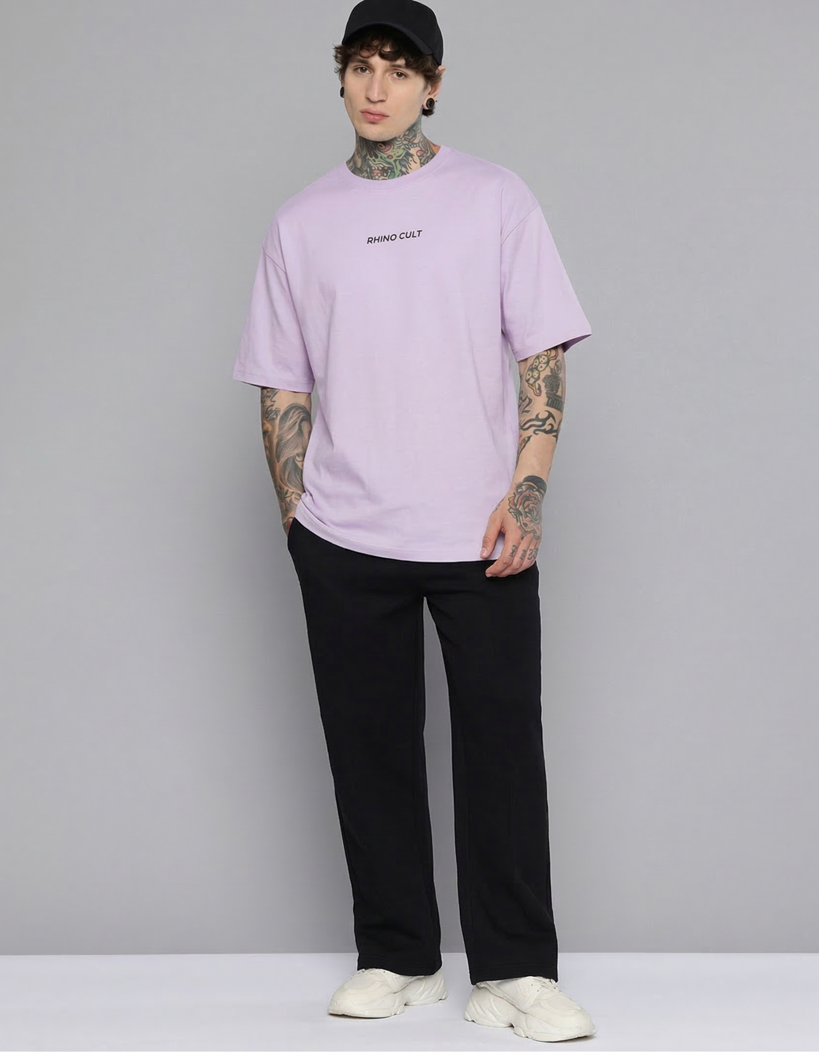 Rhino Cult Essential Lavender Oversize Tee