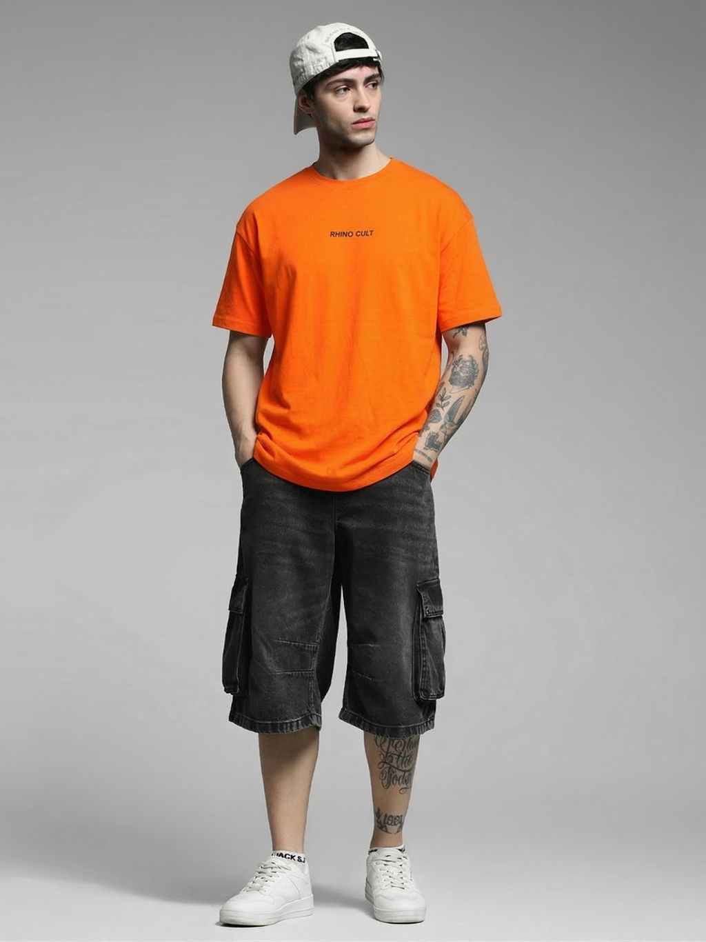 Rhino Cult Essential Orange Oversize Tee