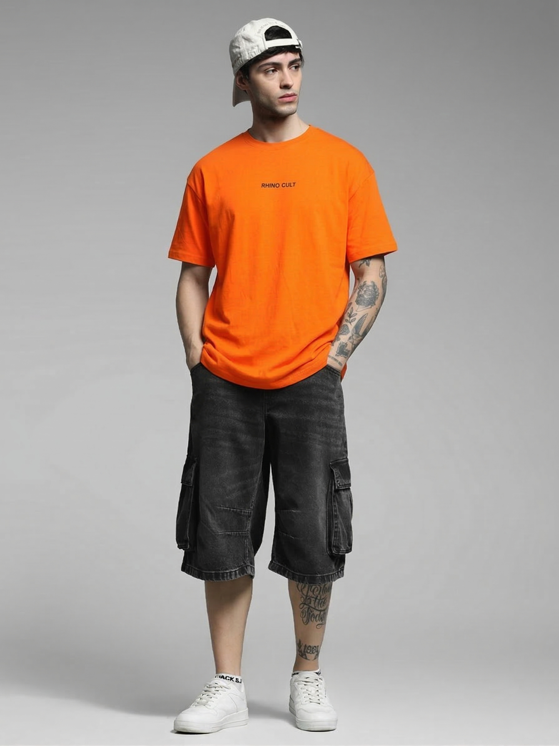 Rhino Cult Essential Orange Oversize Tee