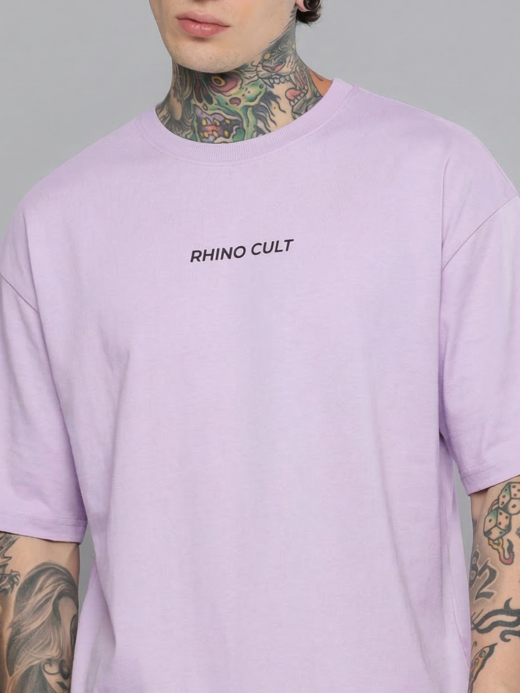 Rhino Cult Essential Lavender Oversize Tee