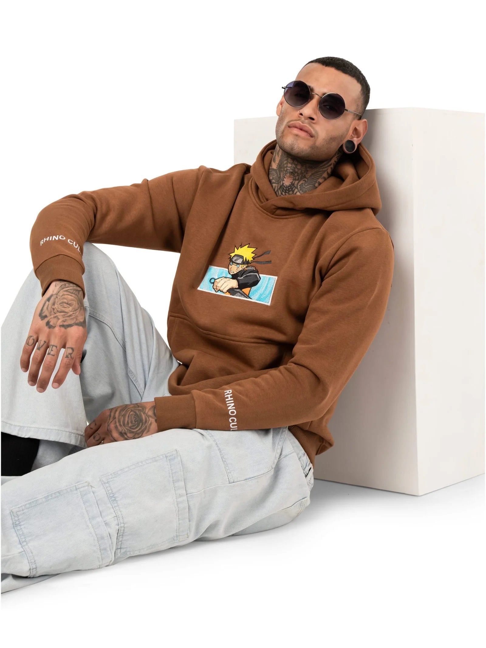 Naruto's Nine-Tails Chakra Embroidery Hoodie