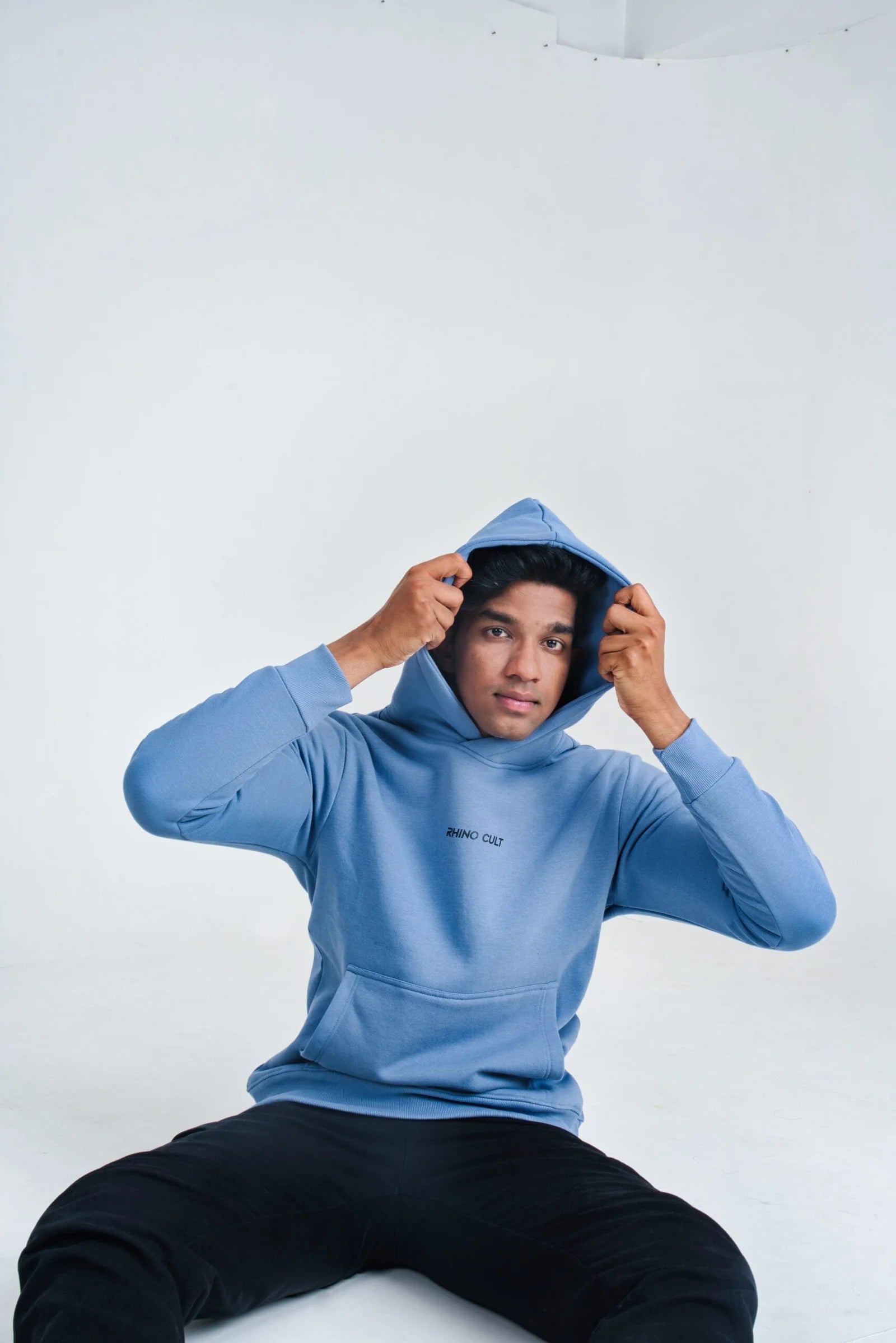 Rhino Cult Essential Blue Hoodie