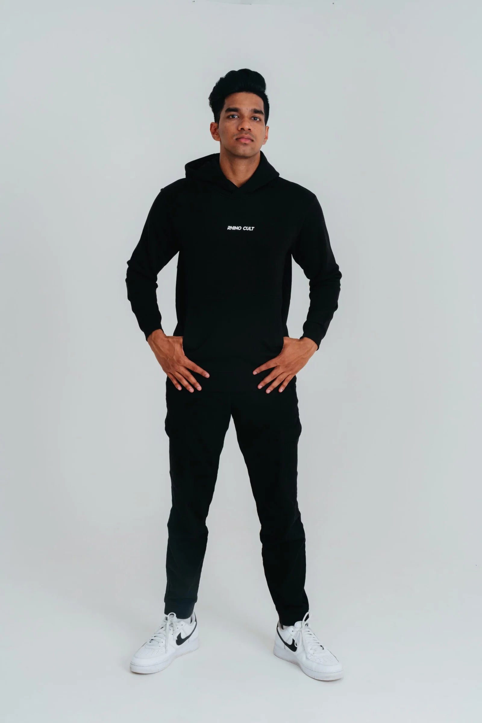 Rhino Cult Essential Black Hoodie