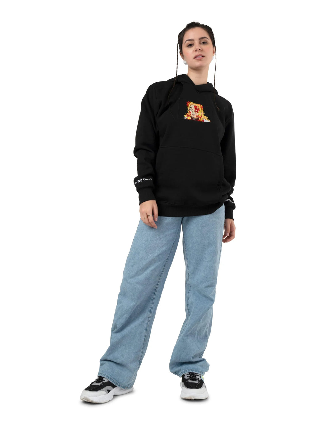 Rengoku’s Flame Haze Embroidery Hoodie