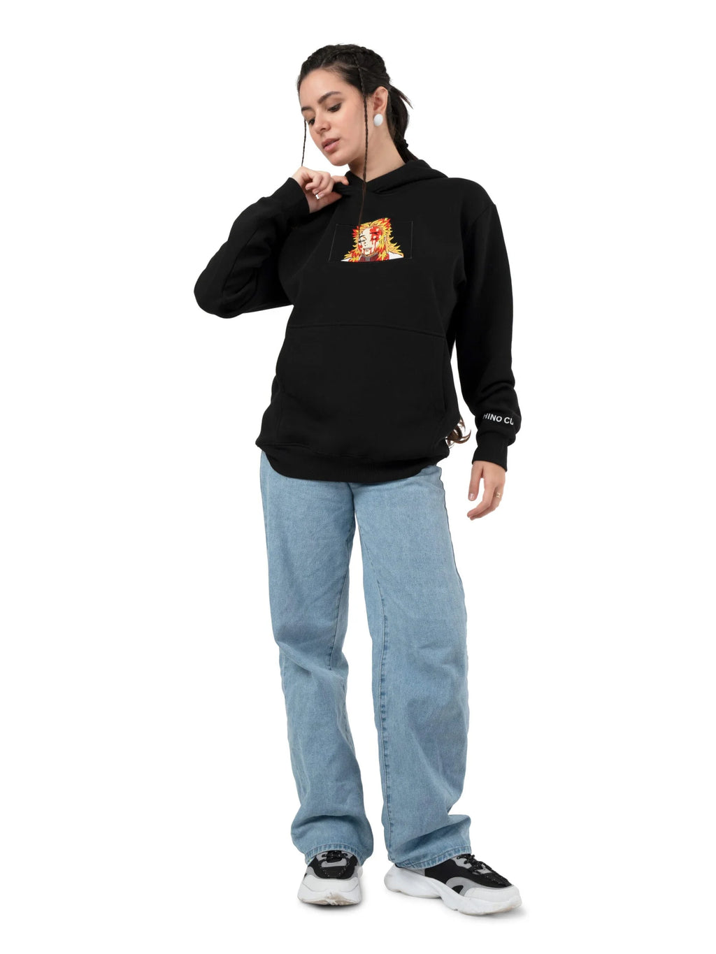 Rengoku’s Flame Haze Embroidery Hoodie